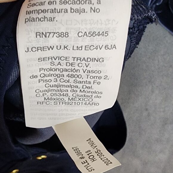 J Crew Jeans Bodysuit Velour Large Navy Blue Long Sleeve - Picture 8 of 10